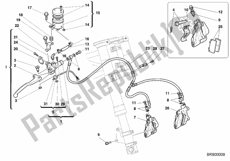 Todas las partes para Sistema De Freno Delantero de Ducati Sport ST4 S 996 2001